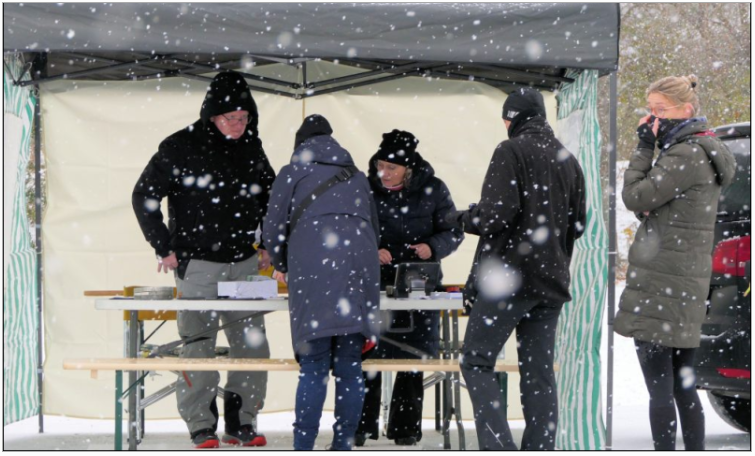 Anmeldung bei Schnee